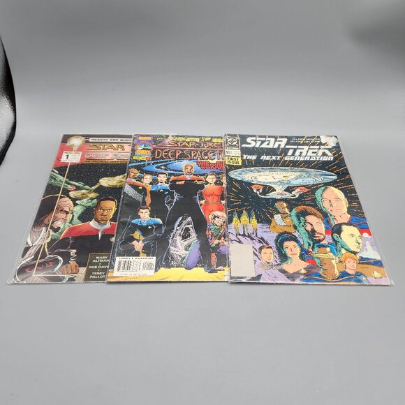 Star Trek Comic Lot x3 DS9 TNG First Issues Marvel Malibu Paramount - Picture 1 of 12